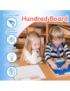 Tablero de Cien Montessori Outlet para Niños 3-6 Años 2