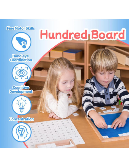 Tablero de Cien Montessori Outlet para Niños 3-6 Años