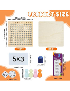 Juego de Mesa de Multiplicación Montessori de Madera - BUZIFU 2