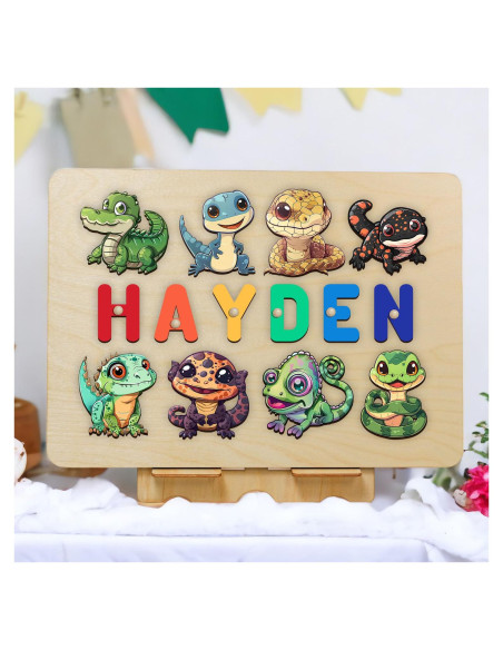 Rompecabezas de Nombre Personalizado Montessori - Madera Abeto