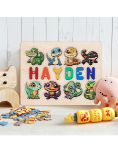 Rompecabezas de Nombre Personalizado Montessori - Madera Abeto 2