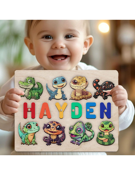 Rompecabezas de Nombre Personalizado Montessori - Madera Abeto