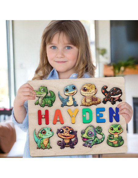 Rompecabezas de Nombre Personalizado Montessori - Madera Abeto