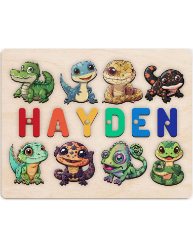 Rompecabezas de Nombre Personalizado Montessori - Madera Abeto