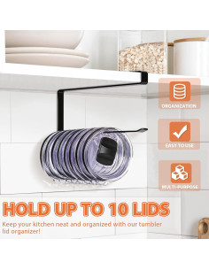 Organizador de Tapas de Vaso Jolensoy Negro 10 Tapas 2