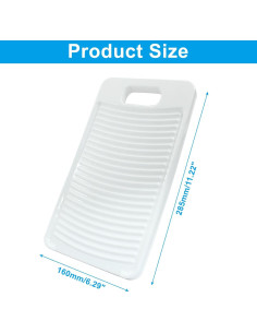 Tablita de Lavado de Plástico Verkelly 28.5x16cm Blanca 2