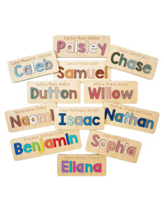 Rompecabezas de Nombre Personalizado Bloom Owl - Madera Montessori