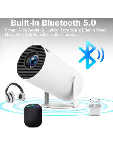 Proyector Mini WOOPKER HY300Pro 4K 1080P WiFi Bluetooth