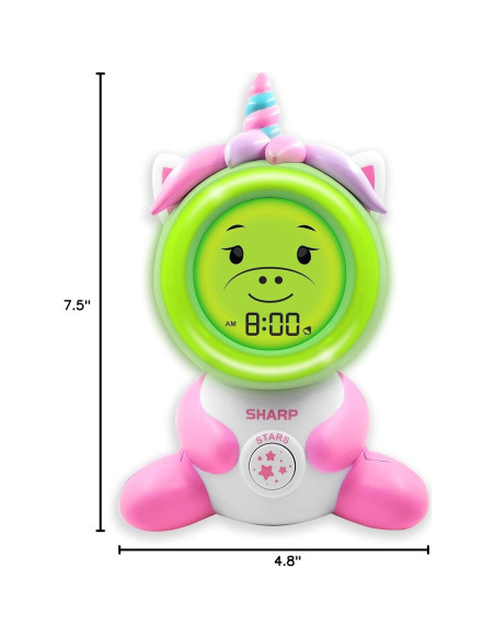 Reloj Despertador Unicornio SHARP con Proyector Luz Nocturna Reloj Despertador Unicornio SHARP con Proyector Luz Nocturna