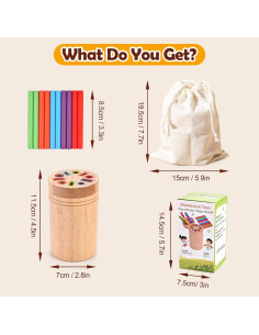 Juguete Montessori de Clasificación de Colores de Madera - Wooderma 2