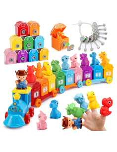 Juguete de Aprendizaje Montessori Tren Dinosaurios IPORUP 32x21cm