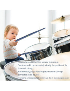 Juego de Batería Electrónica FOSA Portátil 3D Azul 2