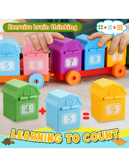 Juguete de Aprendizaje Montessori Tren Dinosaurios IPORUP 32x21cm