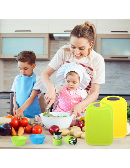 Set de Cocina Infantil Liamasum 33 Piezas - Cuchillos y Tablas Set de Cocina Infantil Liamasum 33 Piezas - Cuchillos y Tablas