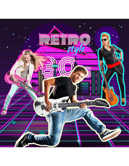 24 Guitarras Inflables Chitidr 91 cm para Fiestas 80s 90s