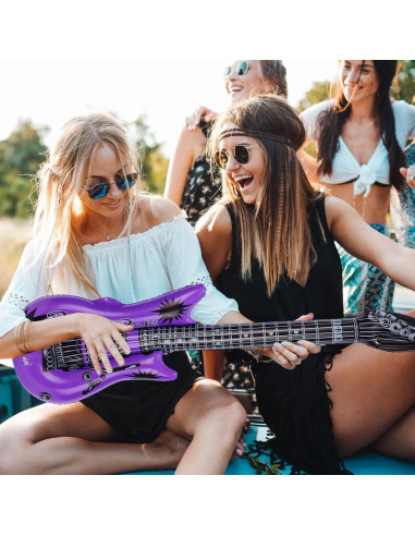 24 Guitarras Inflables Chitidr 91 cm para Fiestas 80s 90s