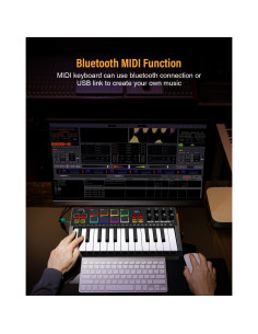 Controlador MIDI OYAYO 25 Teclas Recargable con Pads RGB 2