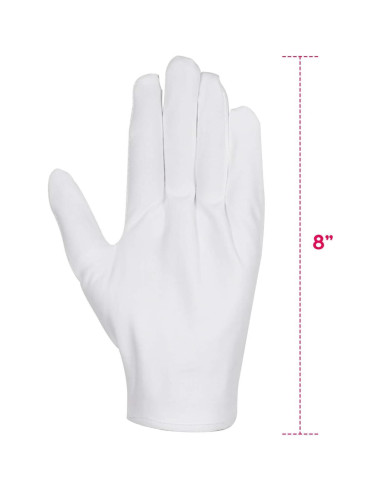 Guantes de Algodón Anezus 12 Pares Medianos para Manos Secas