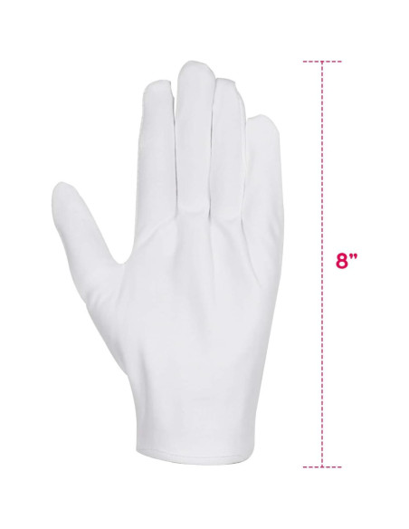 Guantes de Algodón Anezus 12 Pares Medianos para Manos Secas