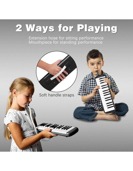 Melódica Soprano YAYUZEST 32 Teclas con Accesorios y Bolsa Negra