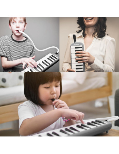 Melódica Soprano YAYUZEST 32 Teclas con Accesorios y Bolsa Negra