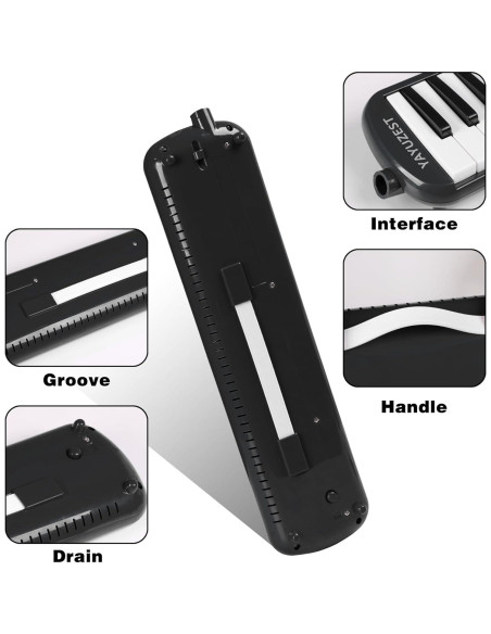 Melódica Soprano YAYUZEST 32 Teclas con Accesorios y Bolsa Negra
