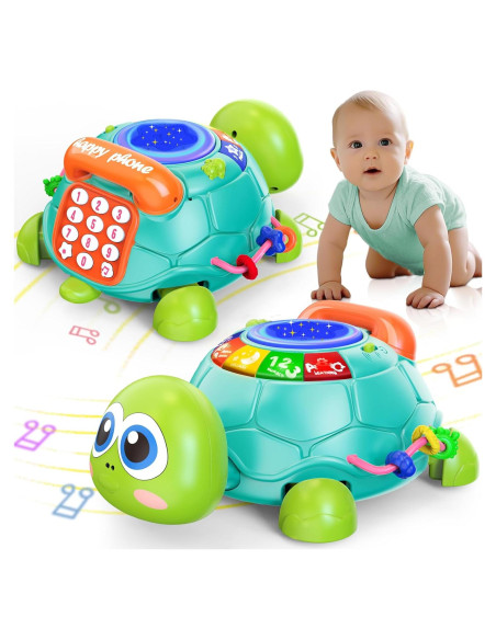 Tortuga Musical para Gatear Meehuan - Juguete Educativo 6-12 Meses