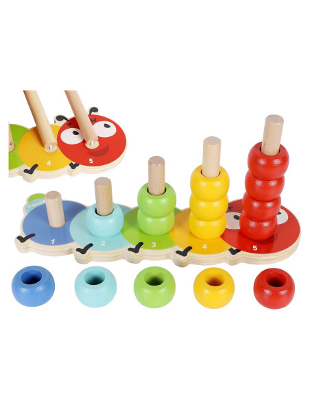 Anillos Apilables de Madera Toys of Wood Oxford - 15 Piezas