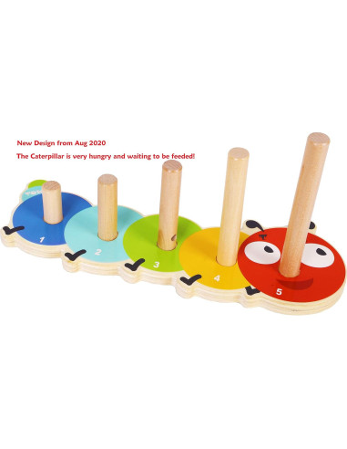 Anillos Apilables de Madera Toys of Wood Oxford - 15 Piezas