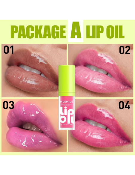Set de Aceite Labial Brillo BEFIVECOK 4 Colores Hidratante Set de Aceite Labial Brillo BEFIVECOK 4 Colores Hidratante
