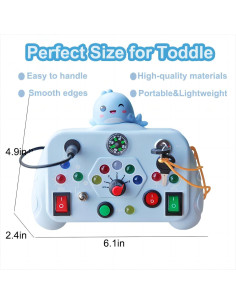 Tablero Ocupado Sensorial LED Poamicrit para Niños 3+ Años 2