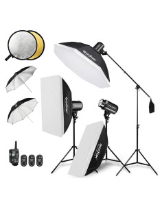 Kit de Iluminación Godox E250 - 3 Monolights 250W 5600K