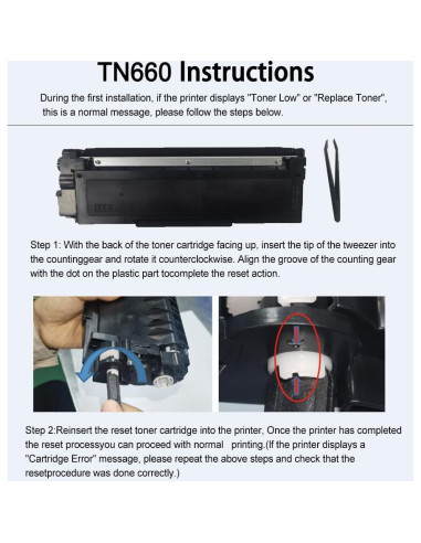 Cartucho de Tóner TN660 GOTOBY Compatible Alto Rendimiento 4 Pzas