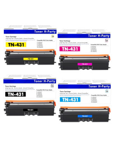 Juego de Cartuchos de Tóner TN431 Compatible Brother - 4 Colores