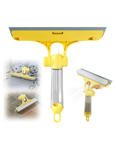 Raspador de limpieza de ventanas 3 en 1 AIIONP Amarillo