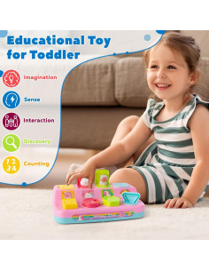Juguete Montessori Pop Up Tovol Zerky para Bebés 1-3 Años 2