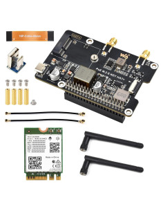 Adaptador PCIe a M.2 E Key Waveshare PoE para Raspberry Pi 5