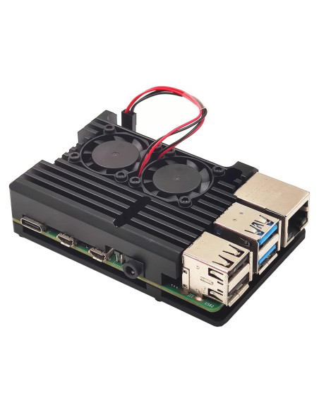 Caja de Metal WEIYIXING para Raspberry Pi 4 con Ventiladores