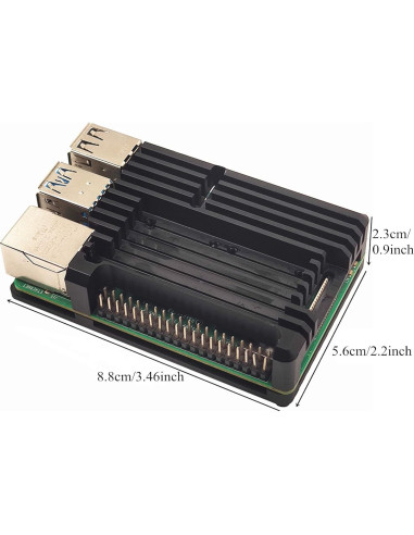 Caja de Metal WEIYIXING para Raspberry Pi 4 con Ventiladores