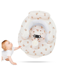 Asiento Inflable para Bebés Marrón Oso con Cinturón 3 Puntos