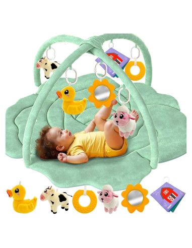 Gimnasio de Juego QUOKKA XL - Alfombra Repollo con 6 Juguetes