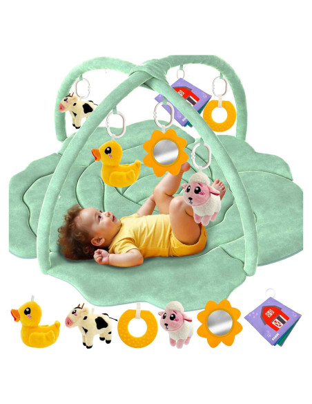 Gimnasio de Juego QUOKKA XL - Alfombra Repollo con 6 Juguetes