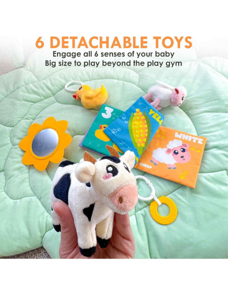 Gimnasio de Juego QUOKKA XL - Alfombra Repollo con 6 Juguetes