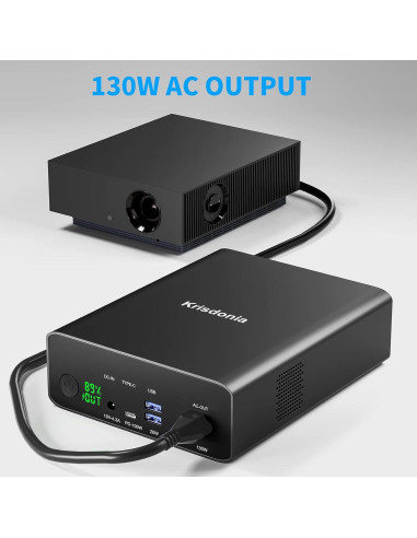 Banco de Energía Krisdonia NJF-K8 80000mAh 130W Carga Rápida