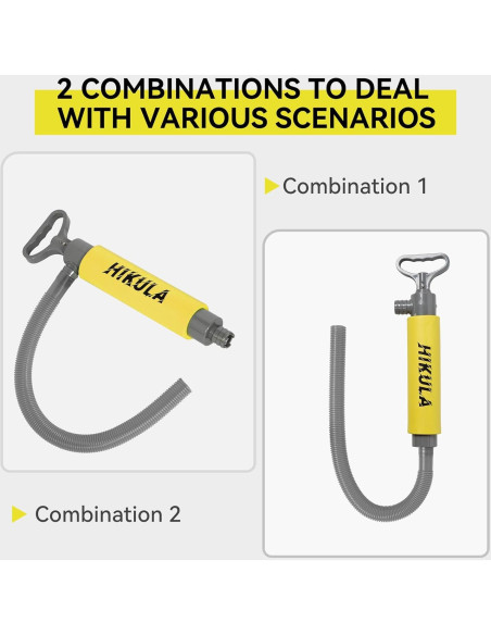 Bomba de Achique Manual HIKULA Amarilla 43cm para Kayak