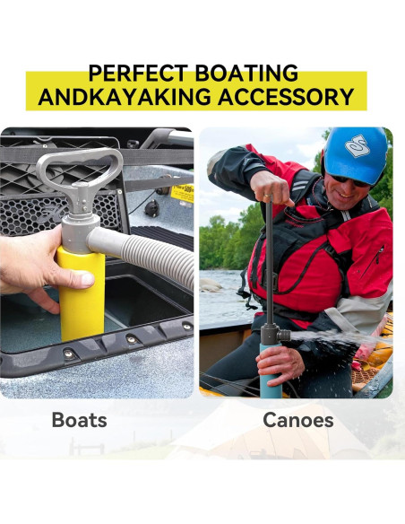 Bomba de Achique Manual HIKULA Amarilla 43cm para Kayak