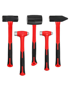 Juego de Martillos C&T 5 Piezas con Mango de Fibra de Vidrio