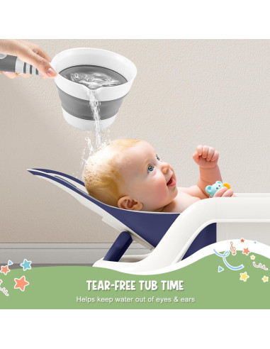 Bañera Reclinable para Bebés LAUJIA Azul 6-36 Meses