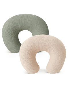 Fundas de Almohada de Muselina Konssy - 2 Piezas Suaves para Lactancia