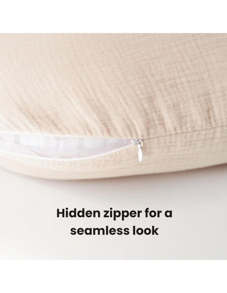 Fundas de Almohada de Muselina Konssy - 2 Piezas Suaves para Lactancia